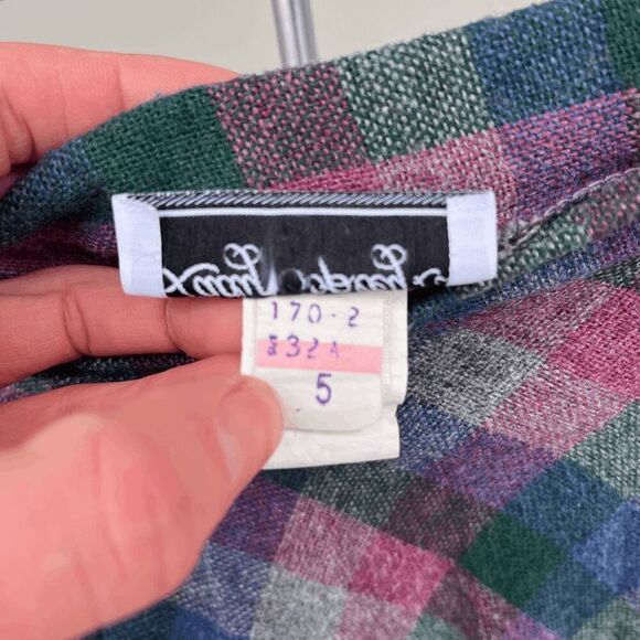 Vintage 50s Lady Copley Purple Plaid Light-Weight Wool Skirt Union Made - Picture 5 of 9